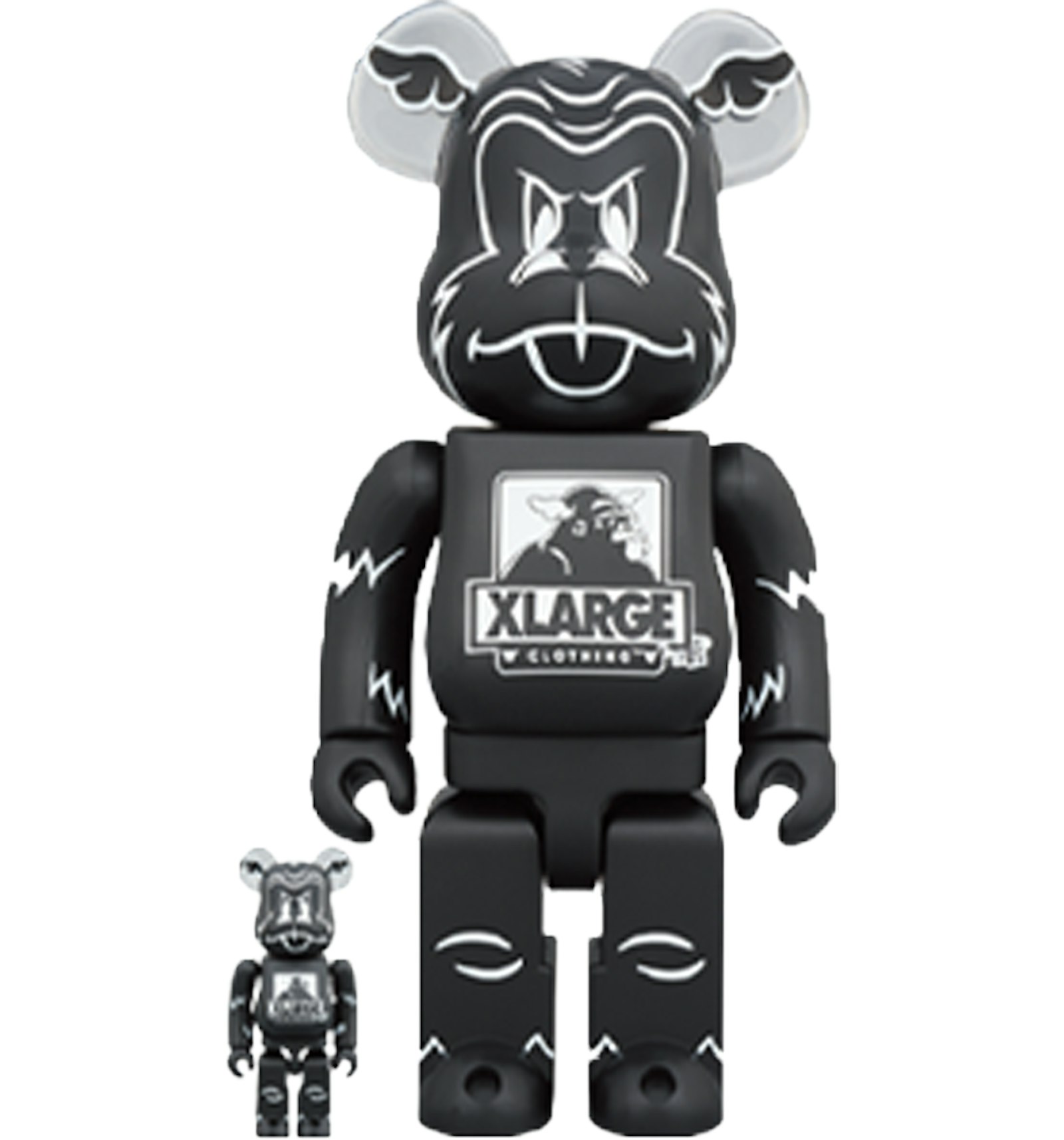 Bearbrick XLARGE x D*Face 100% & 400% Set Black - US
