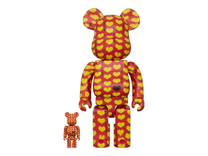 yellow heart 6点まとめ売り 受注販売 hide 20th BE@RBRICK Yellow Heart 100% & 400% 1000