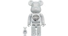 Bearbrick atmos 100% & 400% Set White Chrome