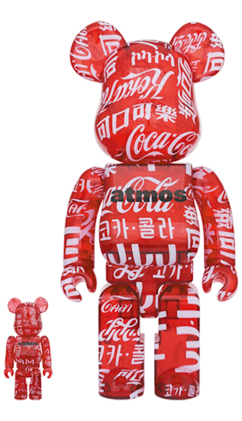 Bearbrick atmos x Coca-Cola 100% u0026 400% Set Clear/Red - US