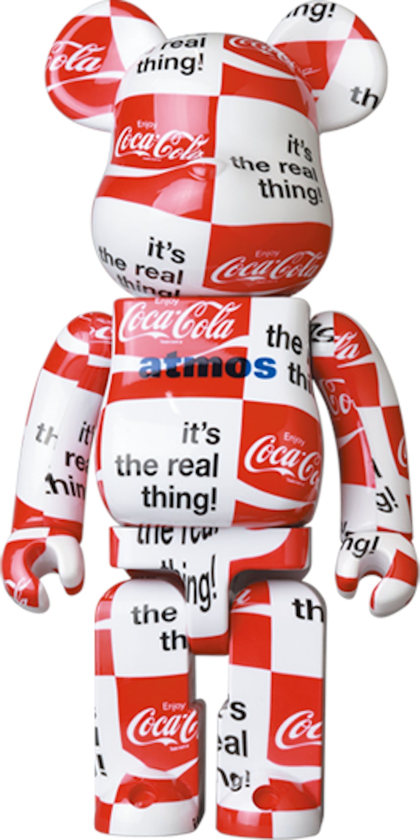 BE@RBRICK atmos×Coca-Cola CLEAR RED1000％