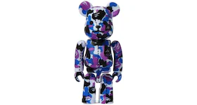 Bearbrick x A Bathing Ape 28th Anniversary Camo #2 100% Purple/Blue/Black