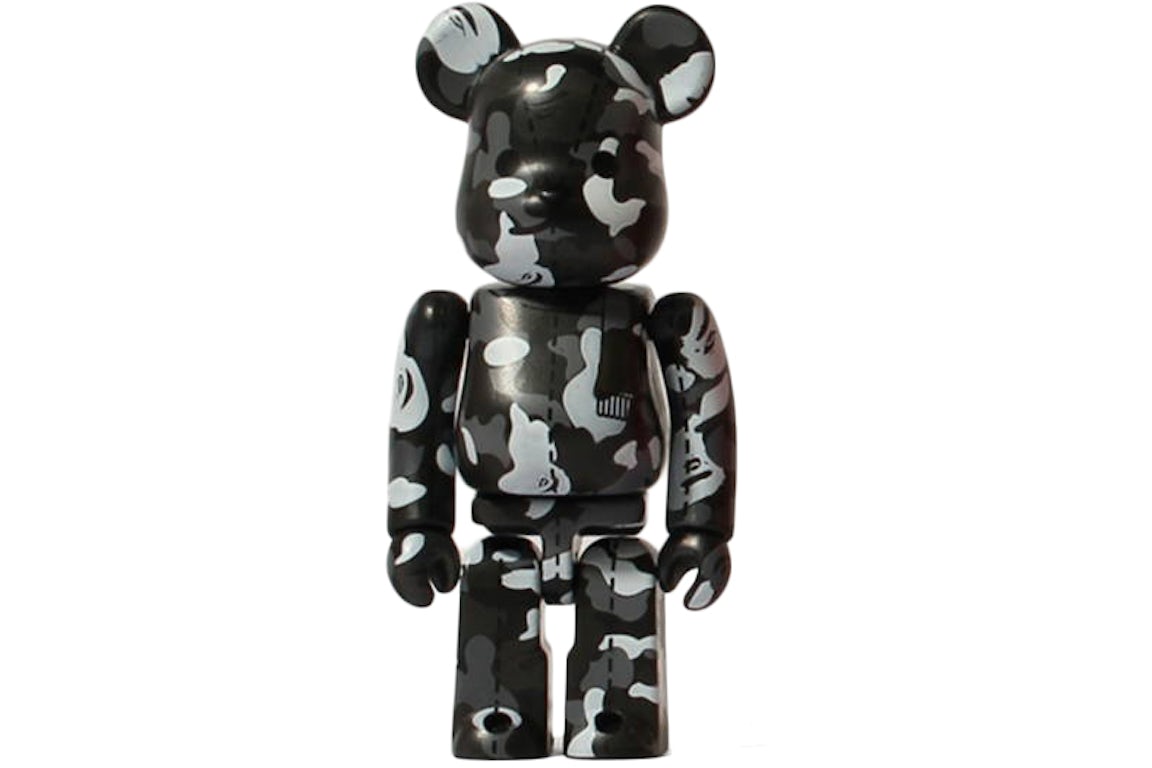Bearbrick x A Bathing Ape 28th Anniversary Camo #3 100% Black/Grey
