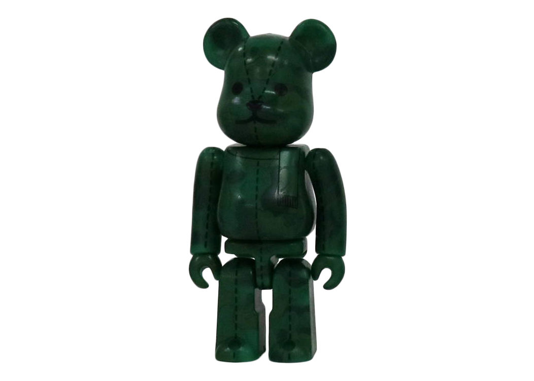 Bearbrick x A Bathing Ape 28th Anniversary Camo #4 100% Black/Green
