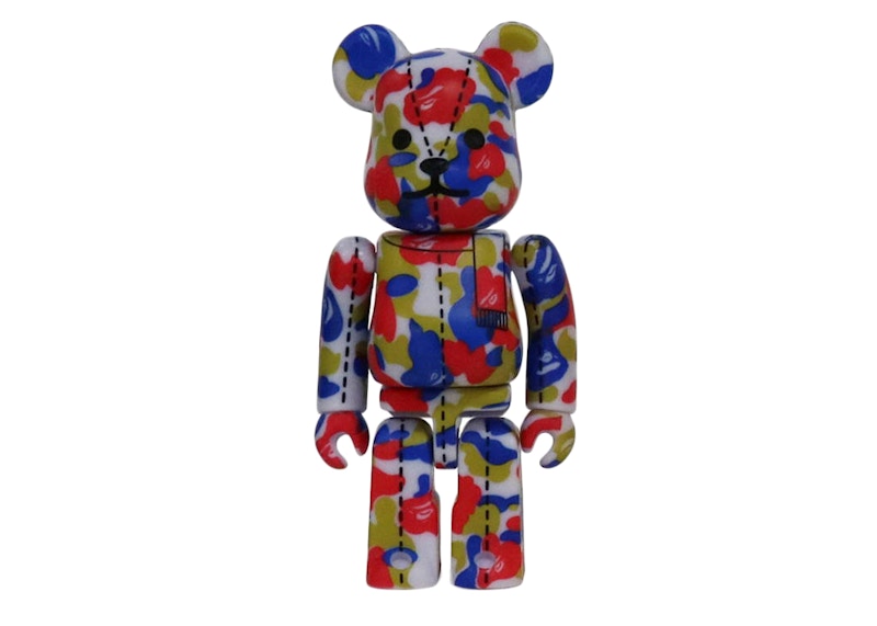 Bearbrick x A Bathing Ape 28th Anniversary Camo #4 100% Blue/Red