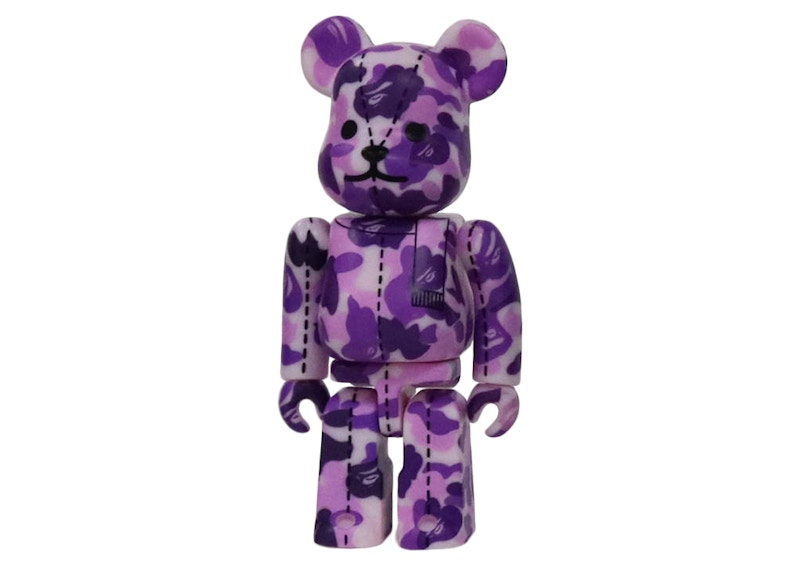 Bearbrick x A Bathing Ape 28th Anniversary Camo #4 100% Purple