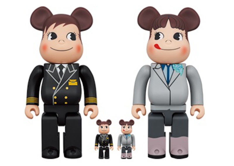 Bearbrick x ANA Original Poco-chan & Peko-chan Captain 1000% Set - GB