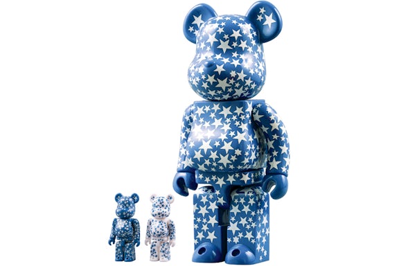 Bearbrick x Alexander Girard AG Stars 100% & 400% Set Blue & White