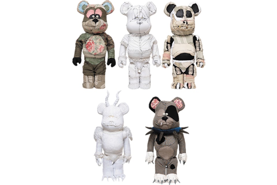 Bearbrick x Anne Valerie Dupond ONE OF KIND 1000% (Set of 5) - GB