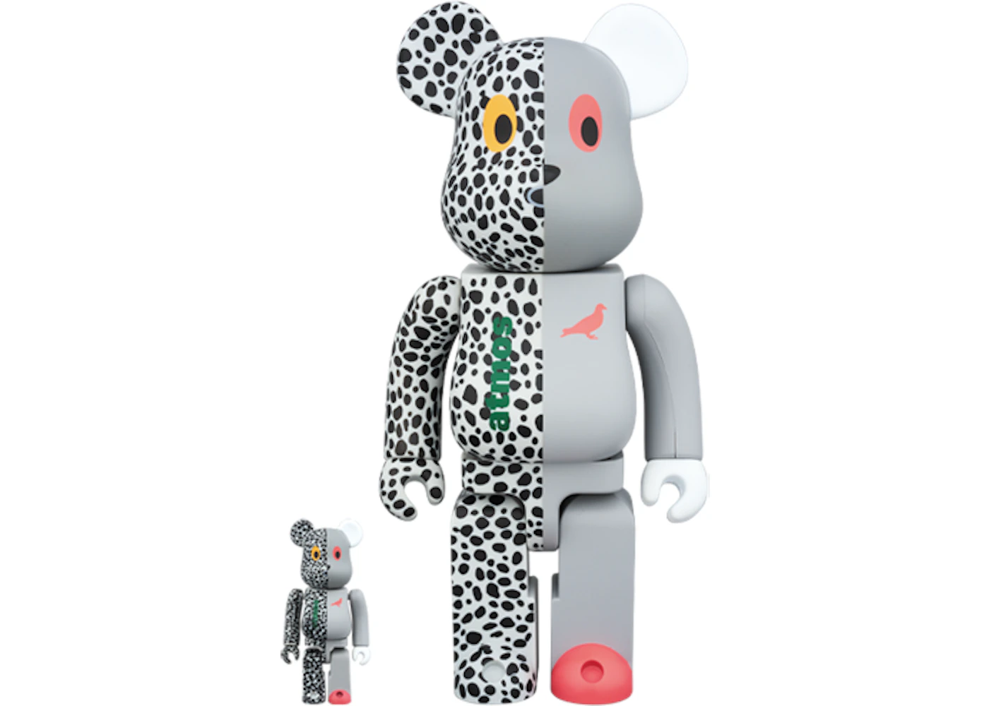 Bearbrick x Atmos x Staple 100% & 400% Set Grey - US