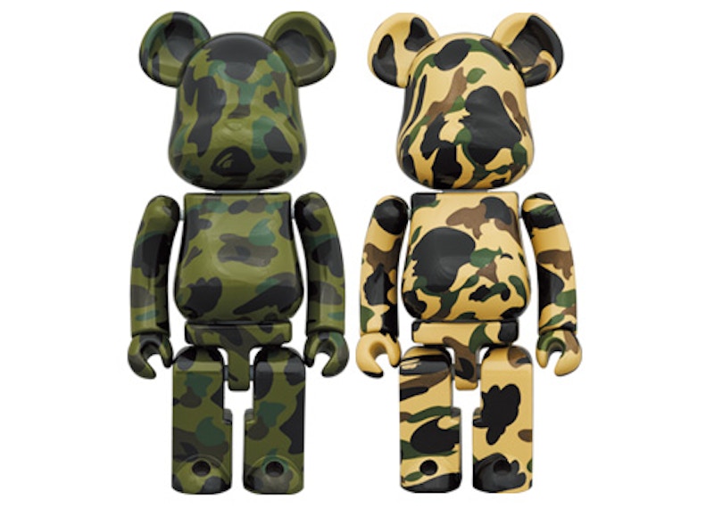 Bearbrick x BAPE 1st Camo Chogokin 200% Set of 2 Green/Yellow - US