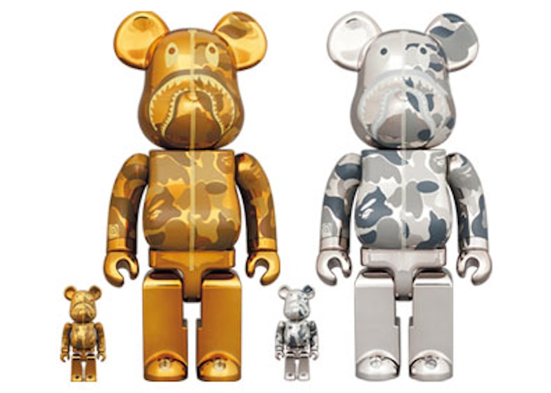 BE@RBRICK BAPE CAMO SHARK 100% u0026 400%-