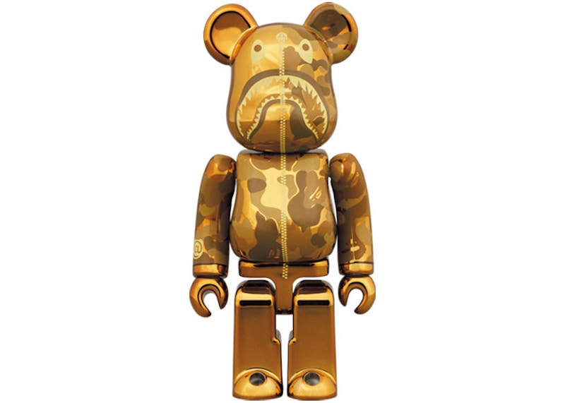 Bearbrick x BAPE Camo Shark 100% & 400% Set Gold - US