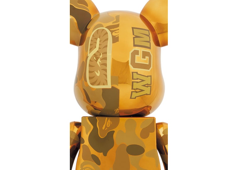 Bearbrick x BAPE Camo Shark 1000% Set of 2 Gold/Silver - US