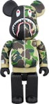 Bearbrick x BAPE ABC Camo Shark 100% & 400% Set Clear Green - US