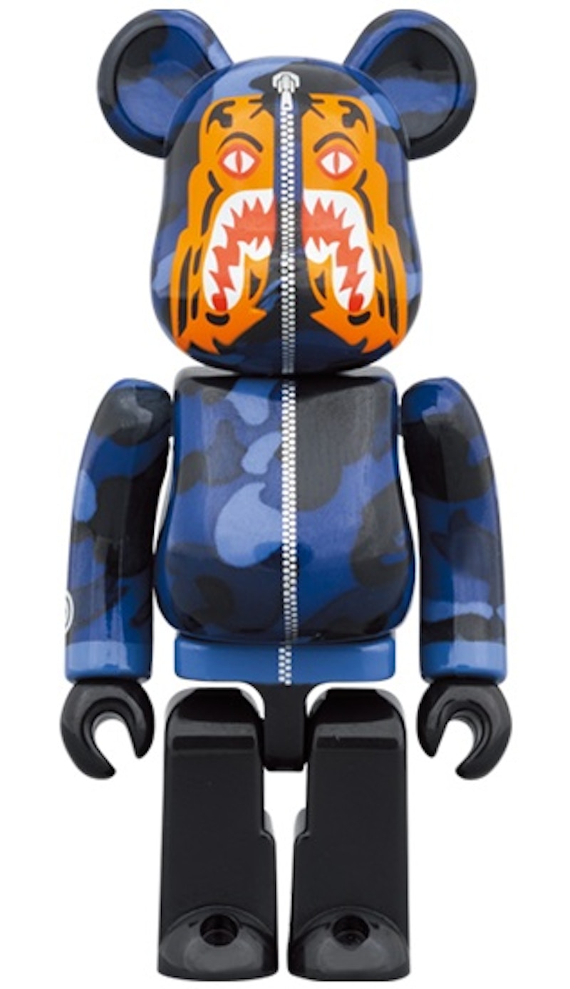 Bearbrick x BAPE Camo Tiger 100% & 400% Set Blue - US