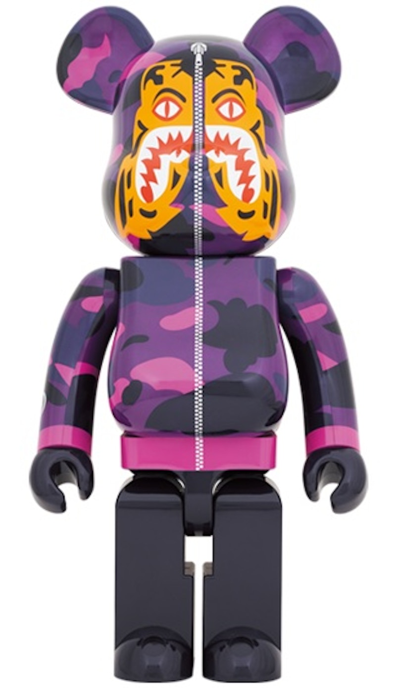 Bearbrick x BAPE Camo Tiger 1000% Purple