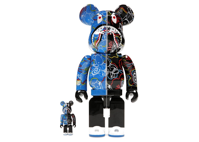 BAPE BE@RBRICK LINE CAMO SHARK 100% 400%