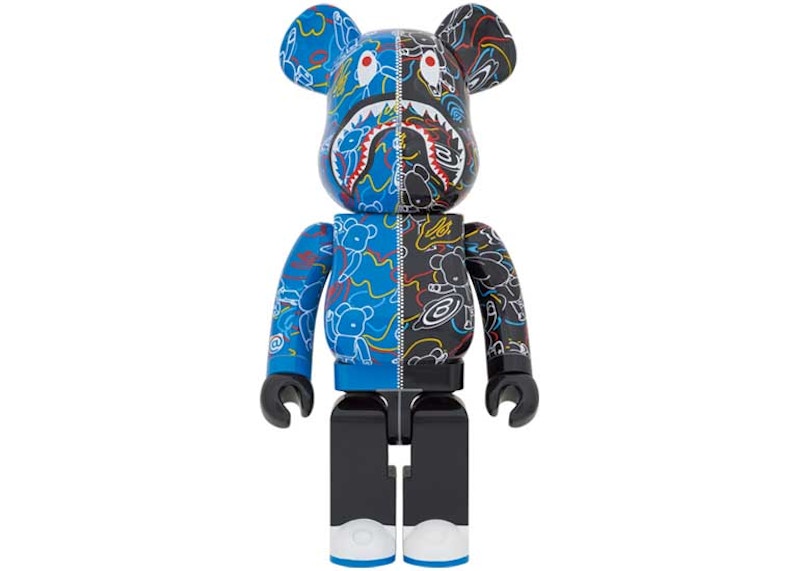 Bearbrick x Bape 1st Camo Shark 1000% Red - US