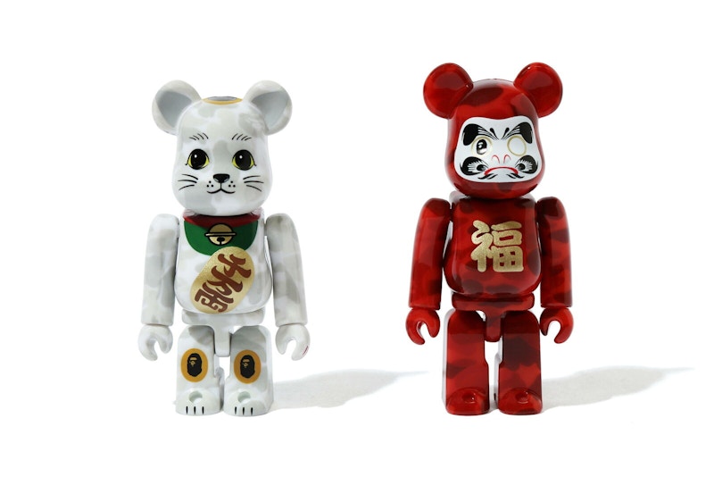 Bearbrick x BAPE Manekineko & Daruma 100% 2-Pack - US