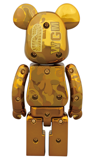 Bearbrick x BAPE Superalloy Camo Shark 200% Set Gold/Silver - US