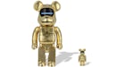 Bearbrick x BAPE x Hajime Sorayama Baby Milo 100% & 400% Set Gold