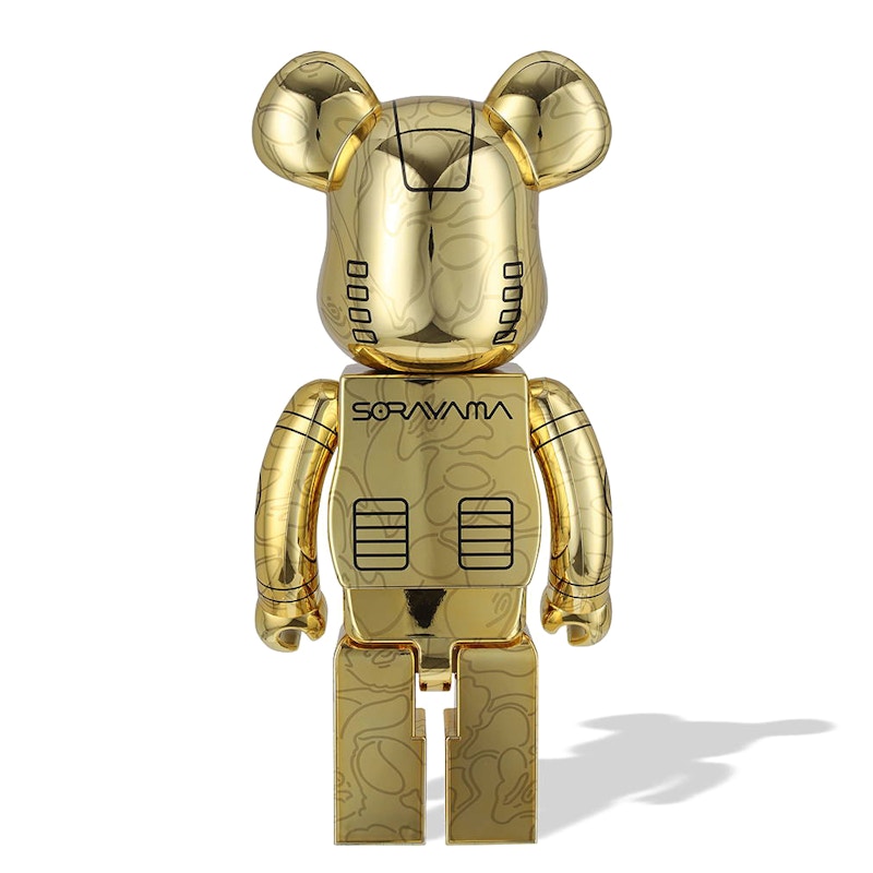 Bearbrick x BAPE x Hajime Sorayama Baby Milo 1000% Gold - GB