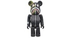 Bearbrick x Bape 1st Camo Shark 100% Black