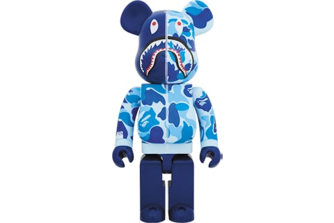 Bearbrick x Bape Camo Shark 2018 Version 1000% Blue - US Bearbrick x Bape Camo Shark 2018 Version 1000% Blue - US