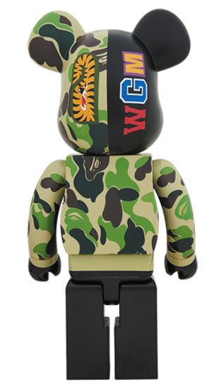 Bearbrick x Bape Camo Shark 2018 Version 1000% Green - JP