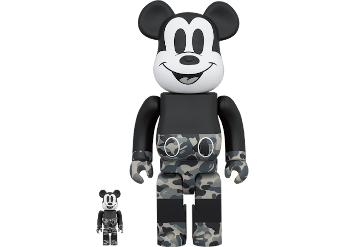 BE@RBRICK BAPE(R) MICKEY MOUSE100%&400% Bearbrick x Bape Mickey Mouse Monotone 100% & 400% - US