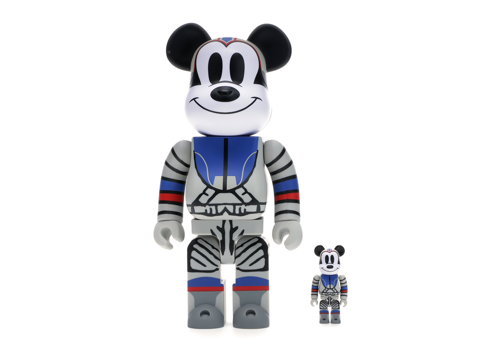 Bearbrick x Billionaire Boys Club x Mickey Mouse Astronaut 100% & 400% Set  Multicolor