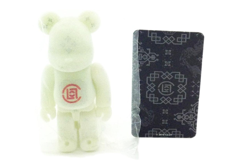 Bearbrick x CLOT Series 36 w/ Box and Card (Flocked) 100% Glow In 