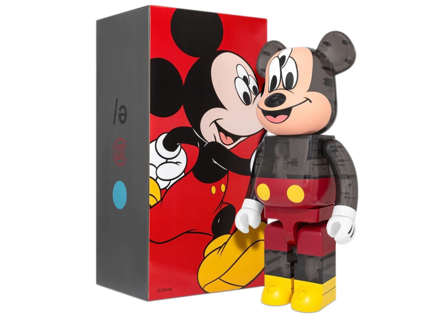 Bearbrick x CLOT x 3125C x Disney 3-Eyed Mickey Mouse 1000% Translucent  Black