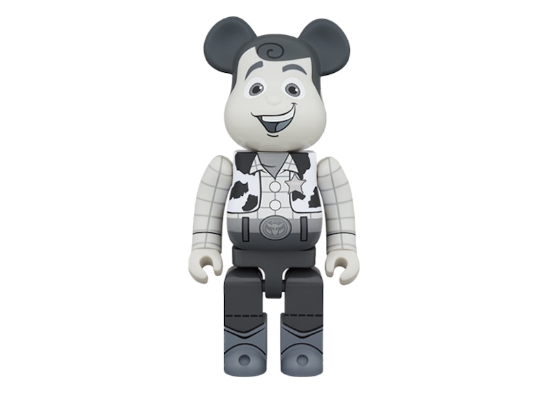 = BE@RBRICK WOODY B&W Ver. 1000％ ベアブリック トイストーリー