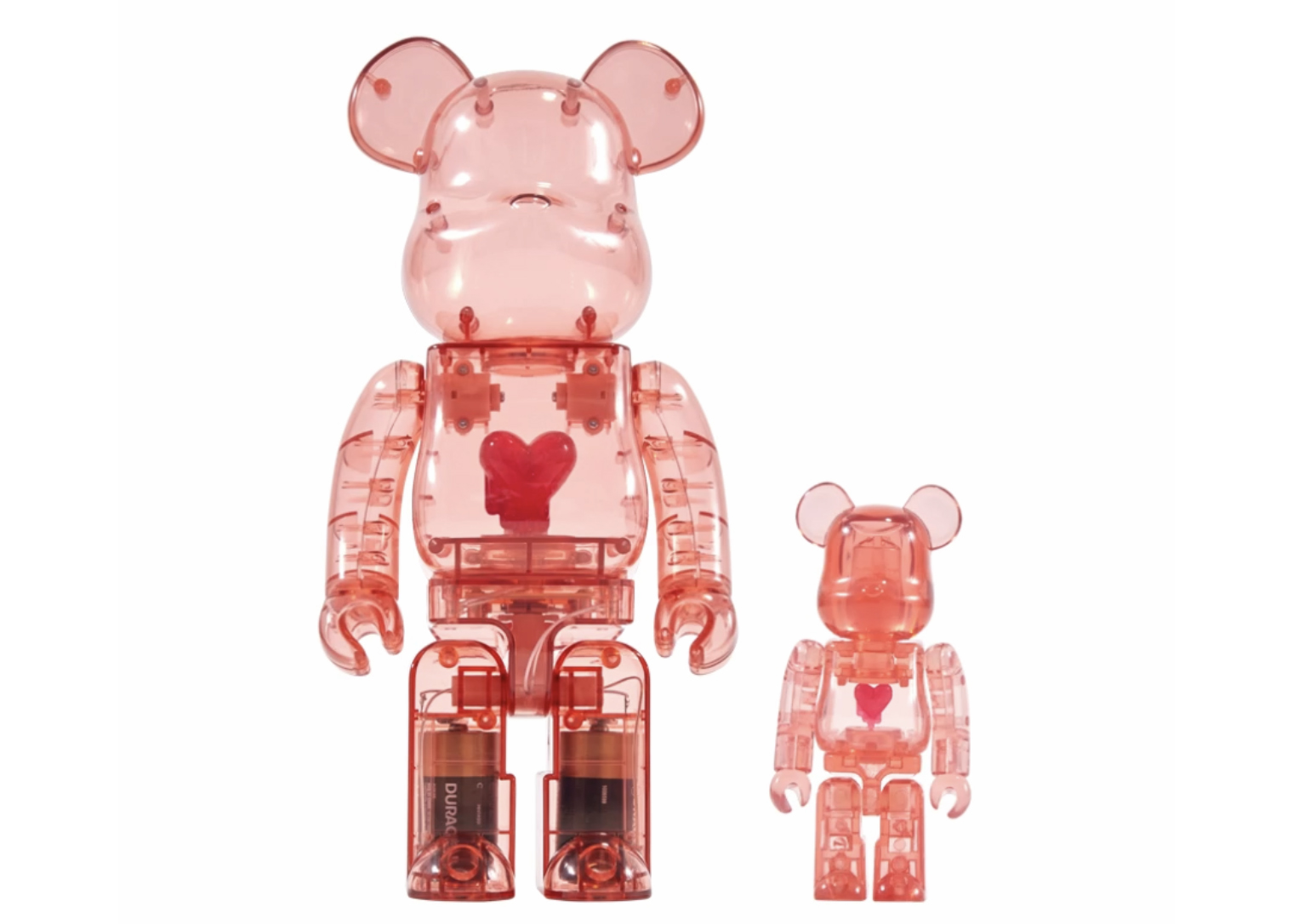 Bearbrick x Emotionally Unavailable Red Heart 100% & 400% Set Red - US