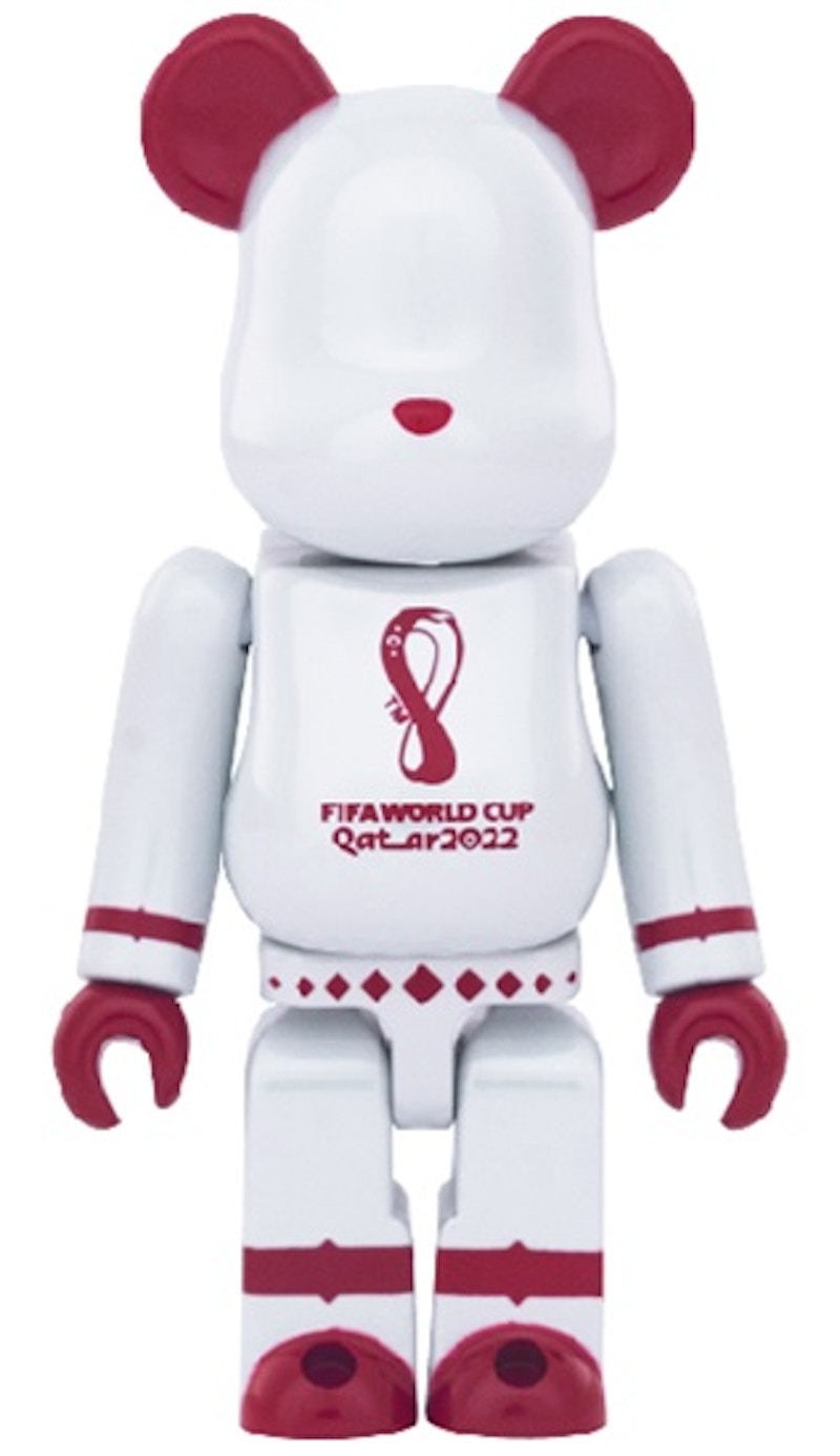 Bearbrick x FIFA World Cup Qatar 2022 100% & 400% Set White Chrome