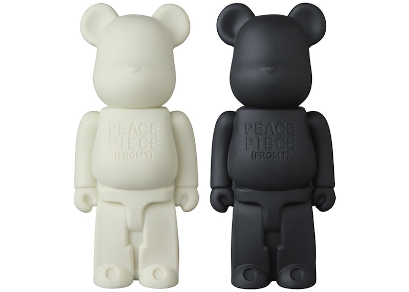 Bearbrick x Fragment Squeeze 200% Set of 2 Off White/Black