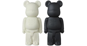 Bearbrick x Fragment Squeeze 200% Set of 2 Off White/Black