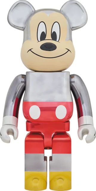 Bearbrick x Fragment Mickey Mouse Color Version 1000% Silver