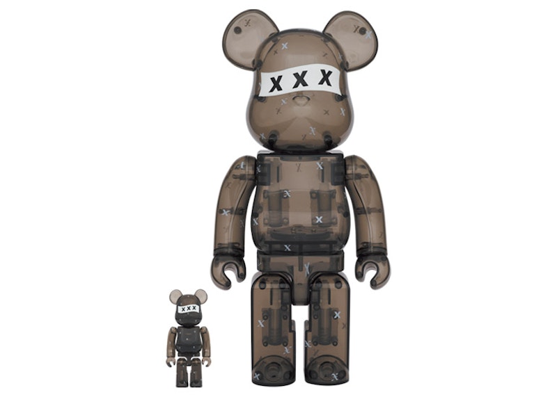 Bearbrick x GOD SELECTION XXX 100% & 400% Set Clear Black - US