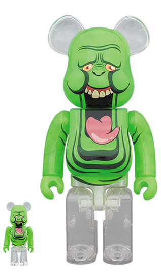 Bearbrick x Ghostbusters Slimer Green Ghost 100% u0026 400% Green