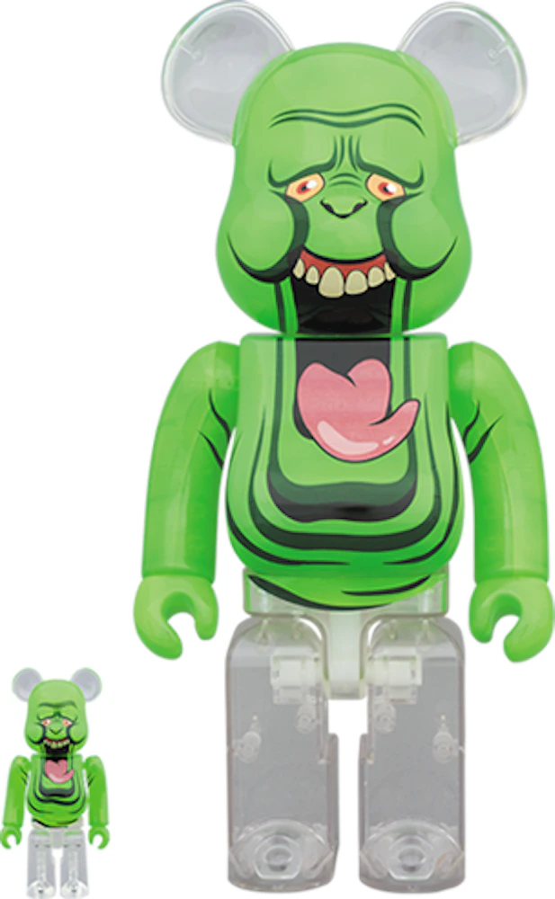Bearbrick x Ghostbusters Slimer Green Ghost 100% & 400% Green