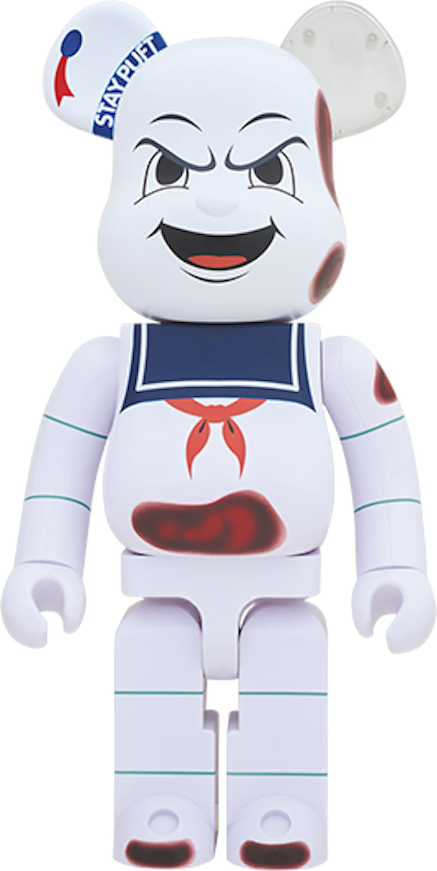 Bearbrick x Ghostbusters Stay Puft Marshmellow Man Angry Face 1000% White