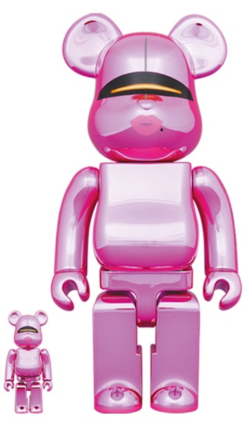 Bearbrick x Hajime Sorayama x 2G 100% & 400% Set Pink Gold Ver.