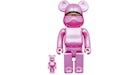 Bearbrick x Hajime Sorayama x 2G 100% & 400% Set Pink Gold Ver.
