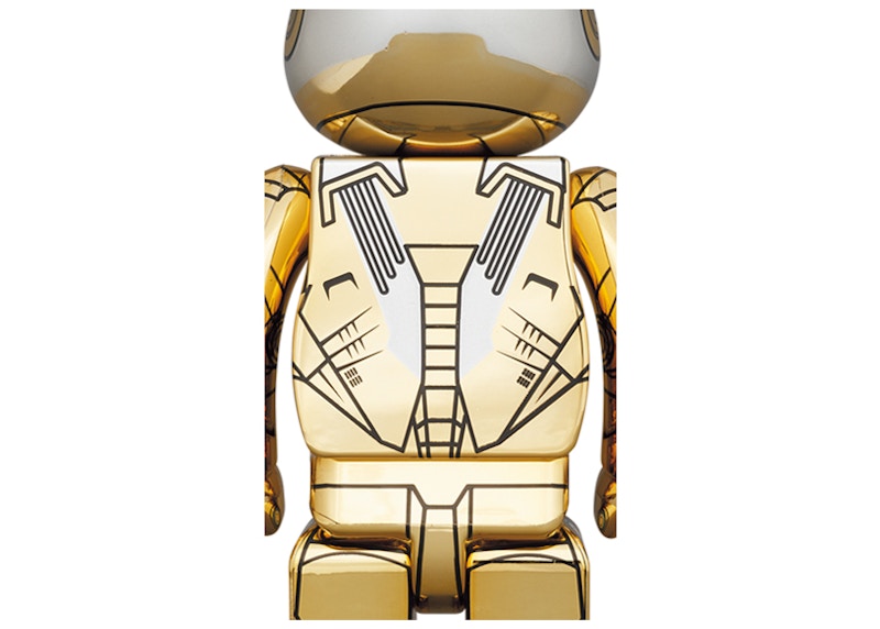 Bearbrick x Hajime Sorayama x Marvel Iron Man Reverse 100% & 400