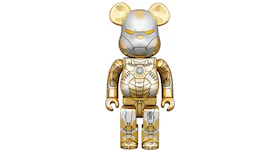 Bearbrick x Hajime Sorayama x Marvel Iron Man Reverse 1000% Gold/Silver