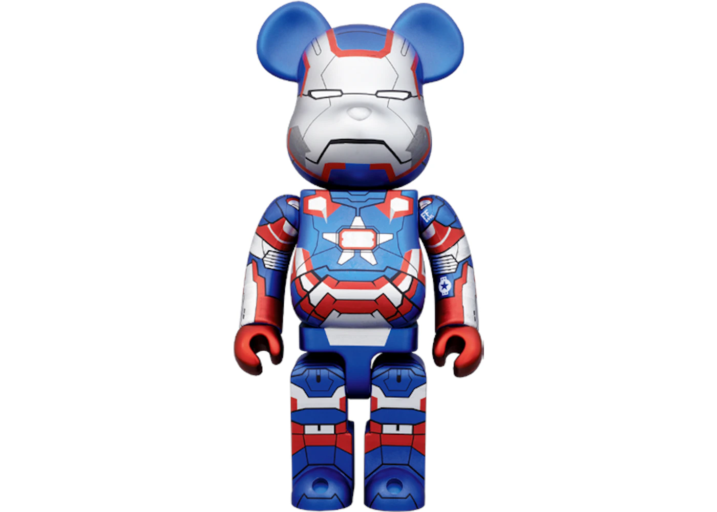 IRON PATRIOT BE@RBRICK 400 %ベアブリックパトリオッ Bearbrick x Iron Man Iron Patriot 400% Blue - US