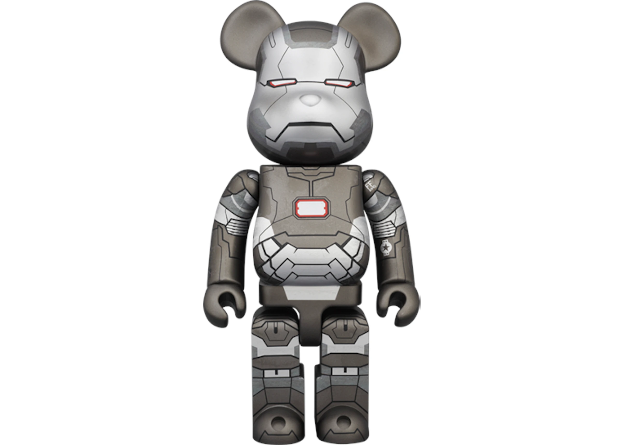 Bearbrick x Iron Man War Machine 400% Silver